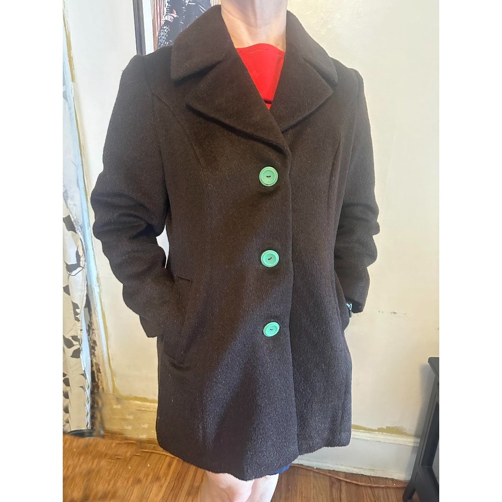 Vintage Forstar mid-length brown collared coat
